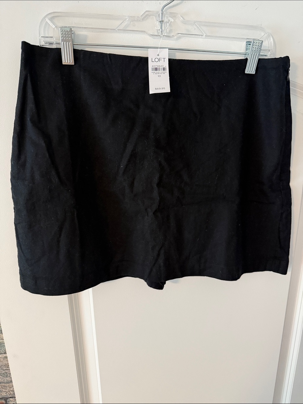 LOFT Black Mini Skort - Straight Cut